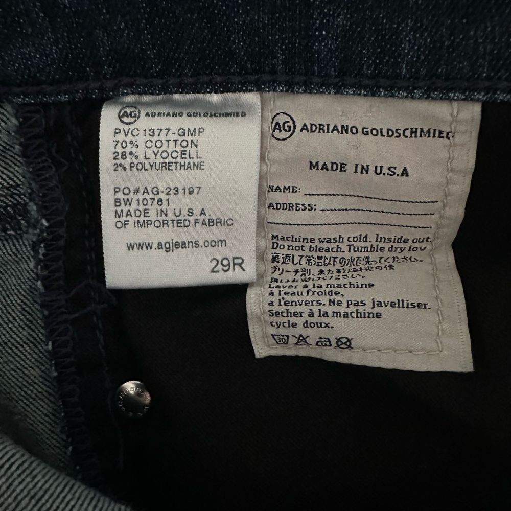 Ag Adriano Goldschmied “The Stevie Ankle” Slim Straight Ankle Jeans. Size 29 - Picture 4 of 4